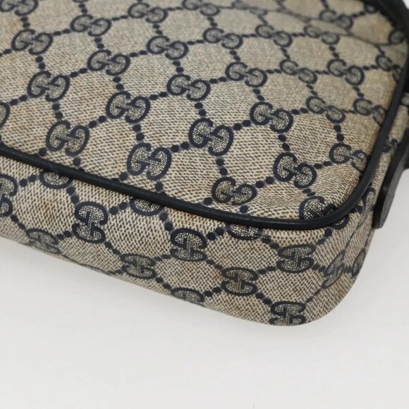 GUCCI GG Supreme Shoulder Bag PVC Navy Gold 007 115 6428 8039 Auth ep10857 - Picture 5 of 16